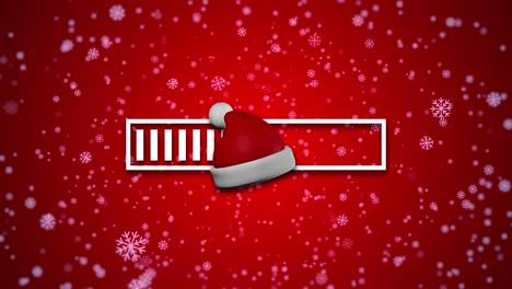 Santa-Claus-Christmas-Hat-moving-along-a-loading-bar